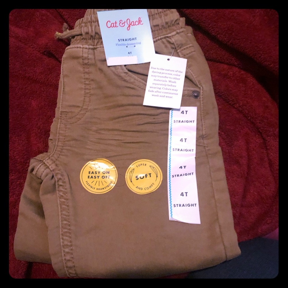 Brand new khaki color straight recto jeans. Size 4